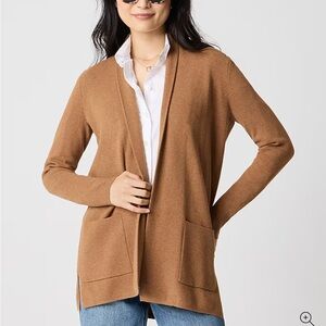 J Crew Factory Petite Chelsea sweater blazer NWT Petite Large LP Camel